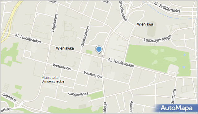 Lublin, Aleje Racławickie, mapa Lublina