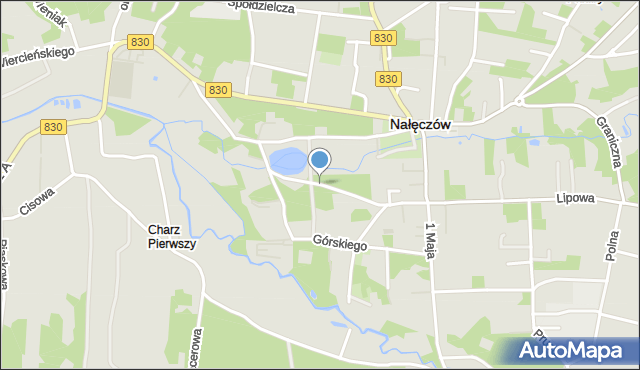 Nałęczów powiat puławski, Aleja Małachowskiego Stanisława, mapa Nałęczów powiat puławski
