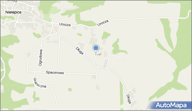 Nielepice, Aleja Brzozowa, mapa Nielepice