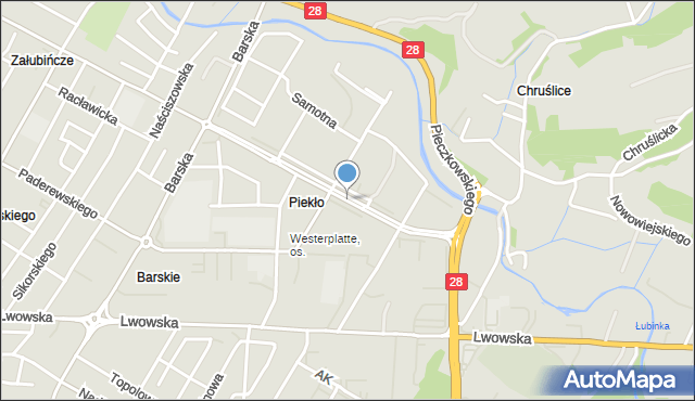 Nowy Sącz, Aleje Sucharskiego Henryka, mjr., mapa Nowego Sącza