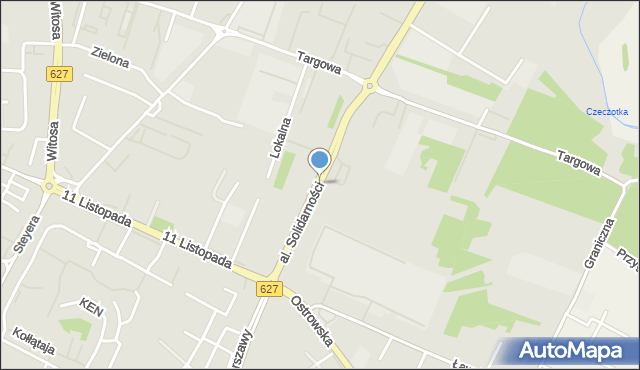 Ostrołęka, Aleja Solidarności, mapa Ostrołęka