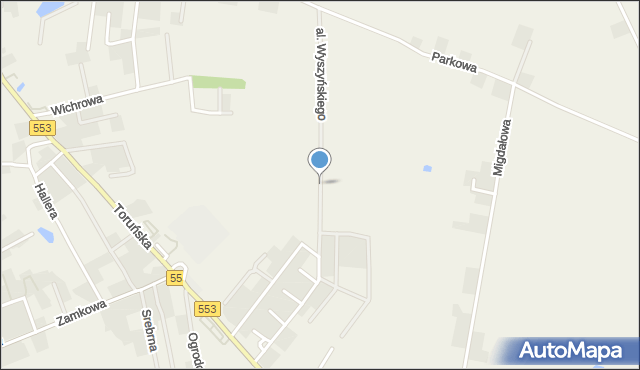 Pigża gmina Łubianka, Aleja Wyszyńskiego Stefana, ks. kard., mapa Pigża gmina Łubianka