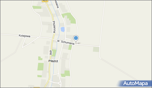 Pilszcz, Aleja Schumana Roberta, mapa Pilszcz
