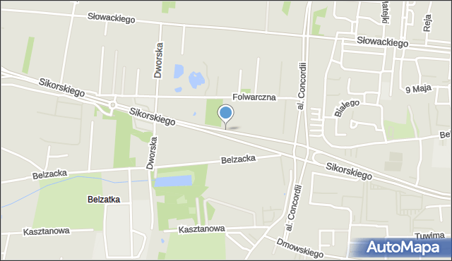 Piotrków Trybunalski, Aleje Sikorskiego Władysława, gen., mapa Piotrków Trybunalski