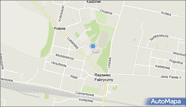 Rejowiec Fabryczny, Aleja Smutniaka Władysława, mapa Rejowiec Fabryczny