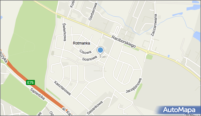 Rotmanka, Aleja Piłsudskiego Józefa, marsz., mapa Rotmanka