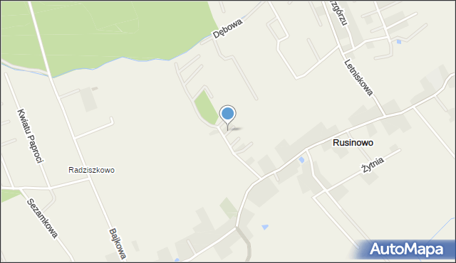 Rusinowo gmina Postomino, Alibaby, mapa Rusinowo gmina Postomino