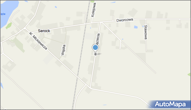 Serock gmina Pruszcz, Aleja Tysiąclecia, mapa Serock gmina Pruszcz