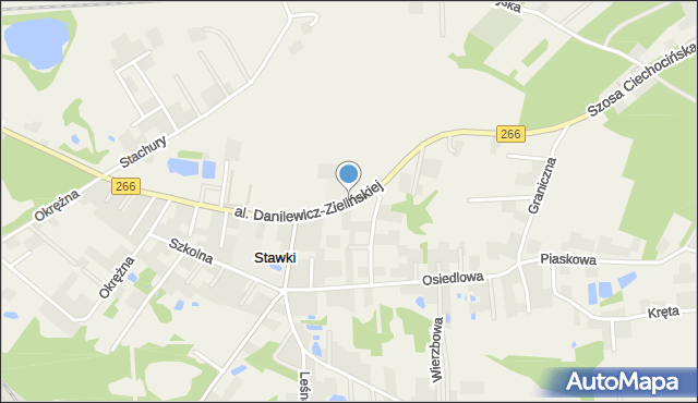 Stawki gmina Aleksandrów Kujawski, Aleja Danilewicz-Zielińskiej Marii, mapa Stawki gmina Aleksandrów Kujawski