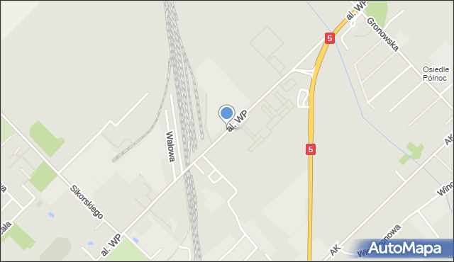 Strzegom powiat świdnicki, Aleja Wojska Polskiego, mapa Strzegom powiat świdnicki