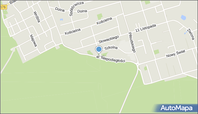 Supraśl, Aleja Niepodległości, mapa Supraśl