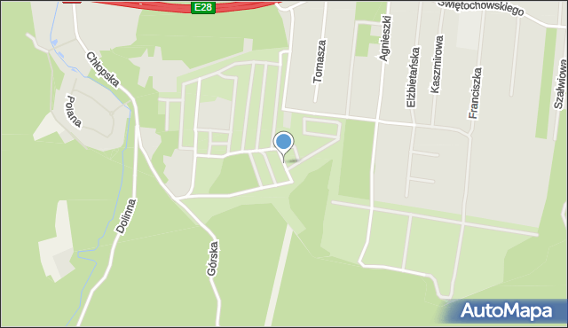 Szczecin, Alejka Bratków, mapa Szczecina