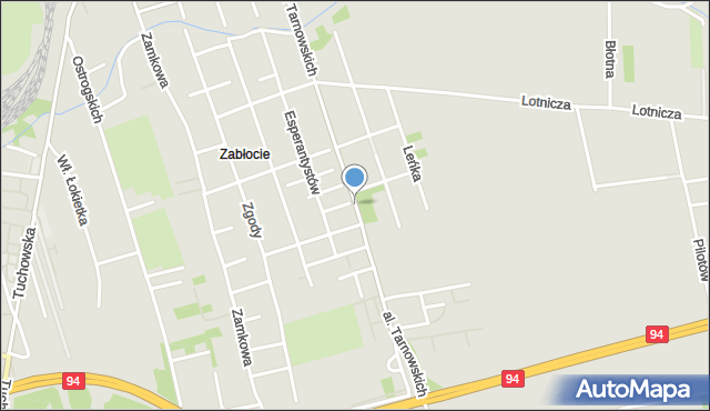 Tarnów, Aleja Tarnowskich, mapa Tarnów