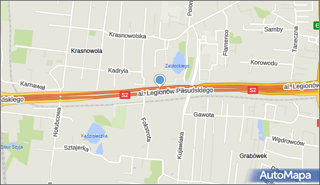 Warszawa, Aleja Legionów marsz. Józefa Piłsudskiego, mapa Warszawy