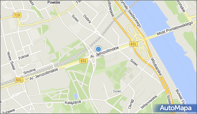 Warszawa, Aleja 3 Maja, mapa Warszawy