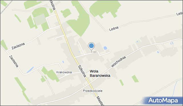 Wola Baranowska, Aleja Wierzbowa, mapa Wola Baranowska