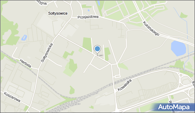 Wrocław, Aleja Poprzeczna, mapa Wrocławia