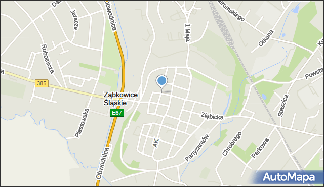 Ząbkowice Śląskie, Aliantów, mapa Ząbkowice Śląskie