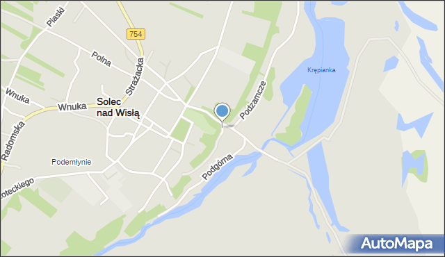 Solec nad Wisłą, Amernia, mapa Solec nad Wisłą