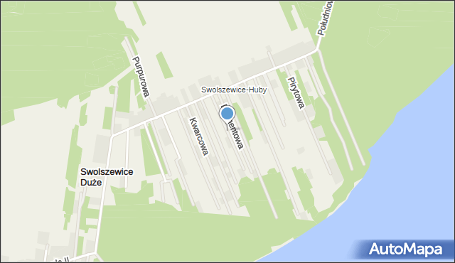 Swolszewice Duże, Ametystowa, mapa Swolszewice Duże
