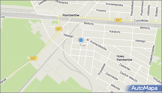 Warszawa, Amałowicza-Tatara Franciszka Michała, mjr., mapa Warszawy