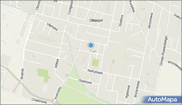 Wrocław, Ametystowa, mapa Wrocławia