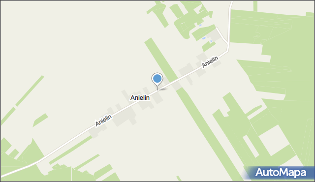 Anielin gmina Skaryszew, Anielin, mapa Anielin gmina Skaryszew