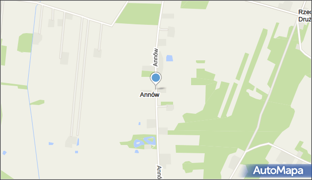 Annów gmina Zadzim, Annów, mapa Annów gmina Zadzim