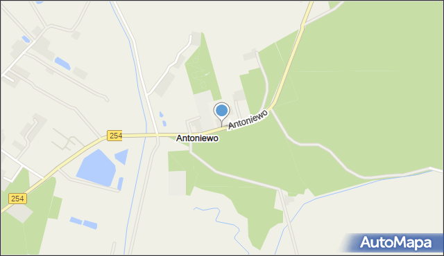 Antoniewo gmina Łabiszyn, Antoniewo, mapa Antoniewo gmina Łabiszyn