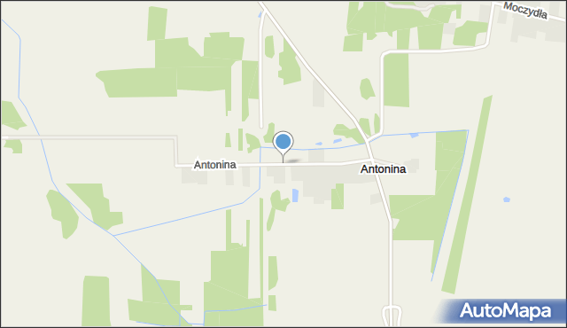 Antonina gmina Jakubów, Antonina, mapa Antonina gmina Jakubów