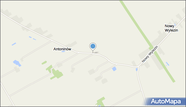 Antoninów gmina Biała Rawska, Antoninów, mapa Antoninów gmina Biała Rawska