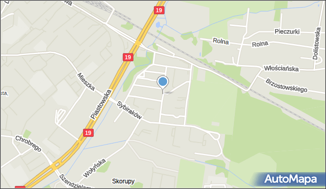 Białystok, Andrukiewicza Stanisława, ks., mapa Białegostoku