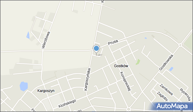 Ciechanów, Andersena Jana Christiana, mapa Ciechanów