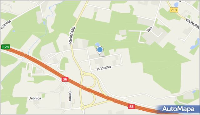 Koleczkowo, Andersa Władysława, gen., mapa Koleczkowo