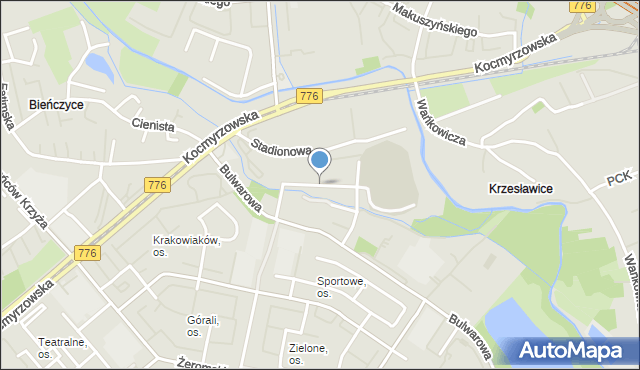 Kraków, Andersena Hansa Christiana, mapa Krakowa