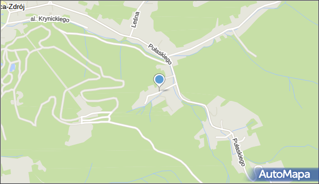 Krynica-Zdrój, Andersa Władysława, gen., mapa Krynica-Zdrój