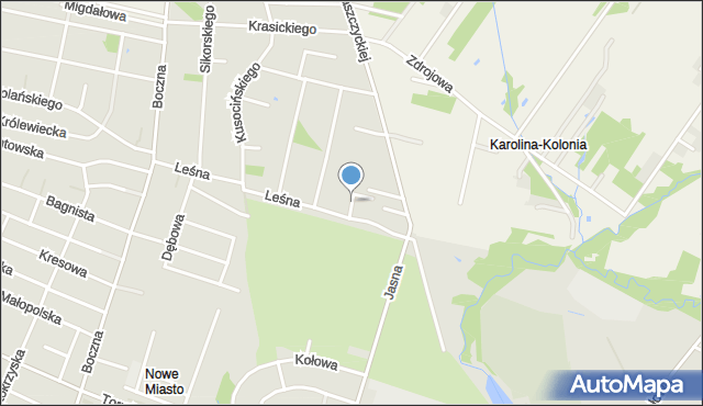 Mińsk Mazowiecki, Andersa Władysława, gen., mapa Mińsk Mazowiecki