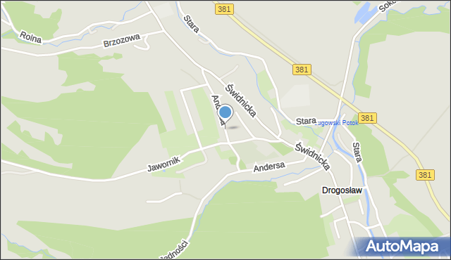 Nowa Ruda powiat kłodzki, Andersa Władysława, gen., mapa Nowa Ruda powiat kłodzki