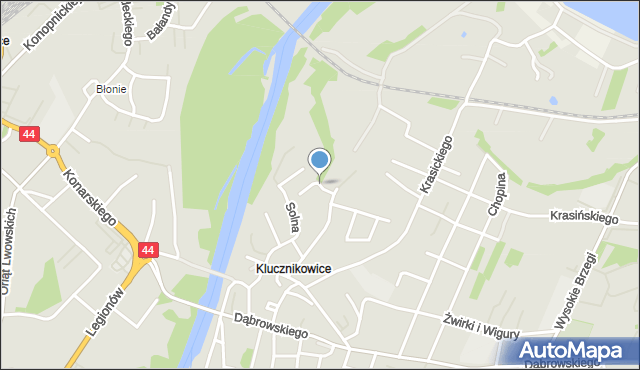 Oświęcim, Andersena Hansa Christiana, mapa Oświęcimia