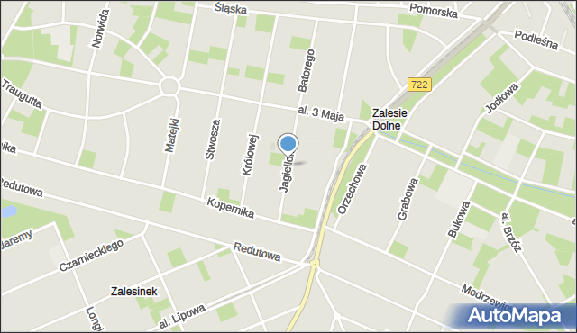 Piaseczno, Anny Jagiellonki, mapa Piaseczno