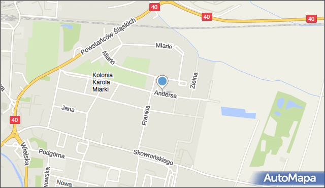 Prudnik, Andersa Władysława, gen., mapa Prudnik