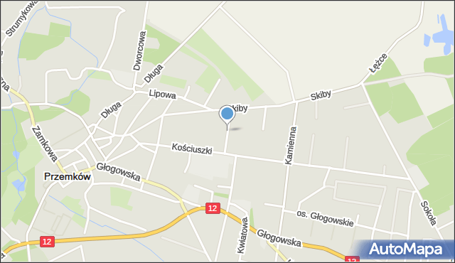 Przemków, Andersa Władysława, gen., mapa Przemków