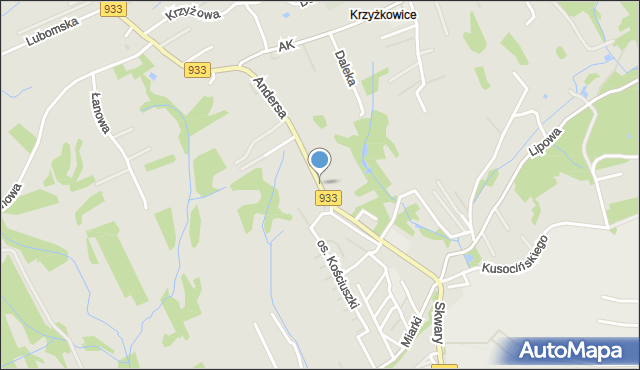 Pszów, Andersa Władysława, gen., mapa Pszów