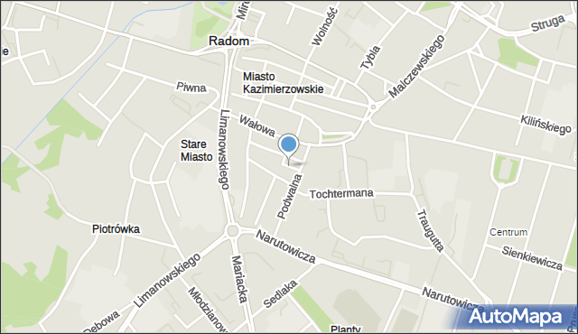 Radom, Anielewicza Mordechaja, mapa Radomia