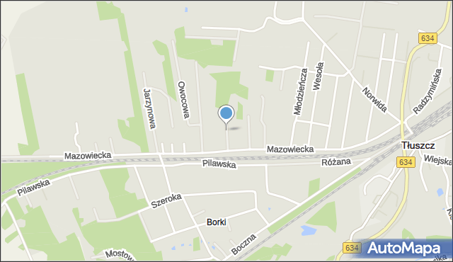 Tłuszcz powiat wołomiński, Ananasowa, mapa Tłuszcz powiat wołomiński