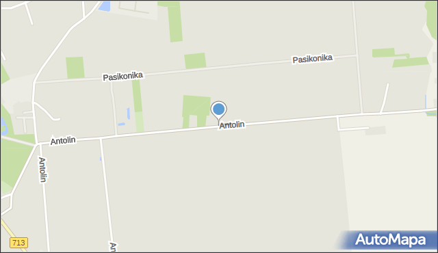 Ujazd powiat tomaszowski, Antolin, mapa Ujazd powiat tomaszowski