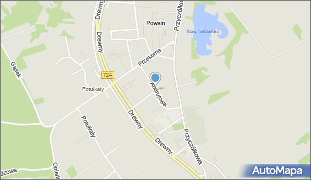 Warszawa, Andrutowa, mapa Warszawy