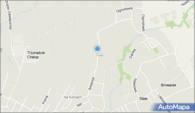 Wilamowice powiat bielski, Andersa Władysława, gen., mapa Wilamowice powiat bielski