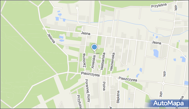 Wilcza Góra gmina Lesznowola, Anielska, mapa Wilcza Góra gmina Lesznowola