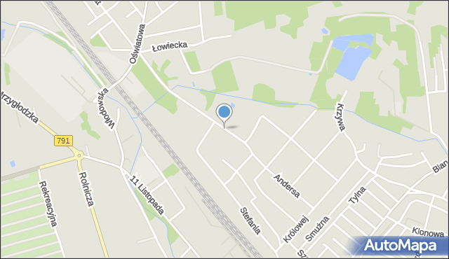 Zawiercie, Andersa Władysława, gen., mapa Zawiercie